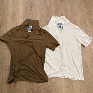 TWO Jungmaven Hemp Cotton Polo Shirts Men - XS